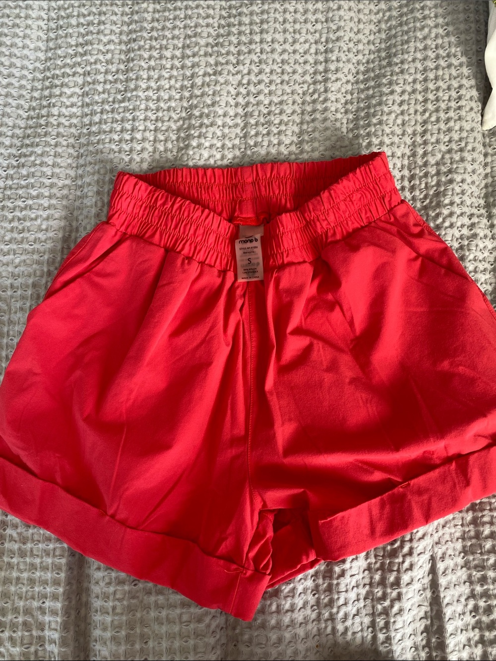Mono B Vibrant Red Athletic Shorts